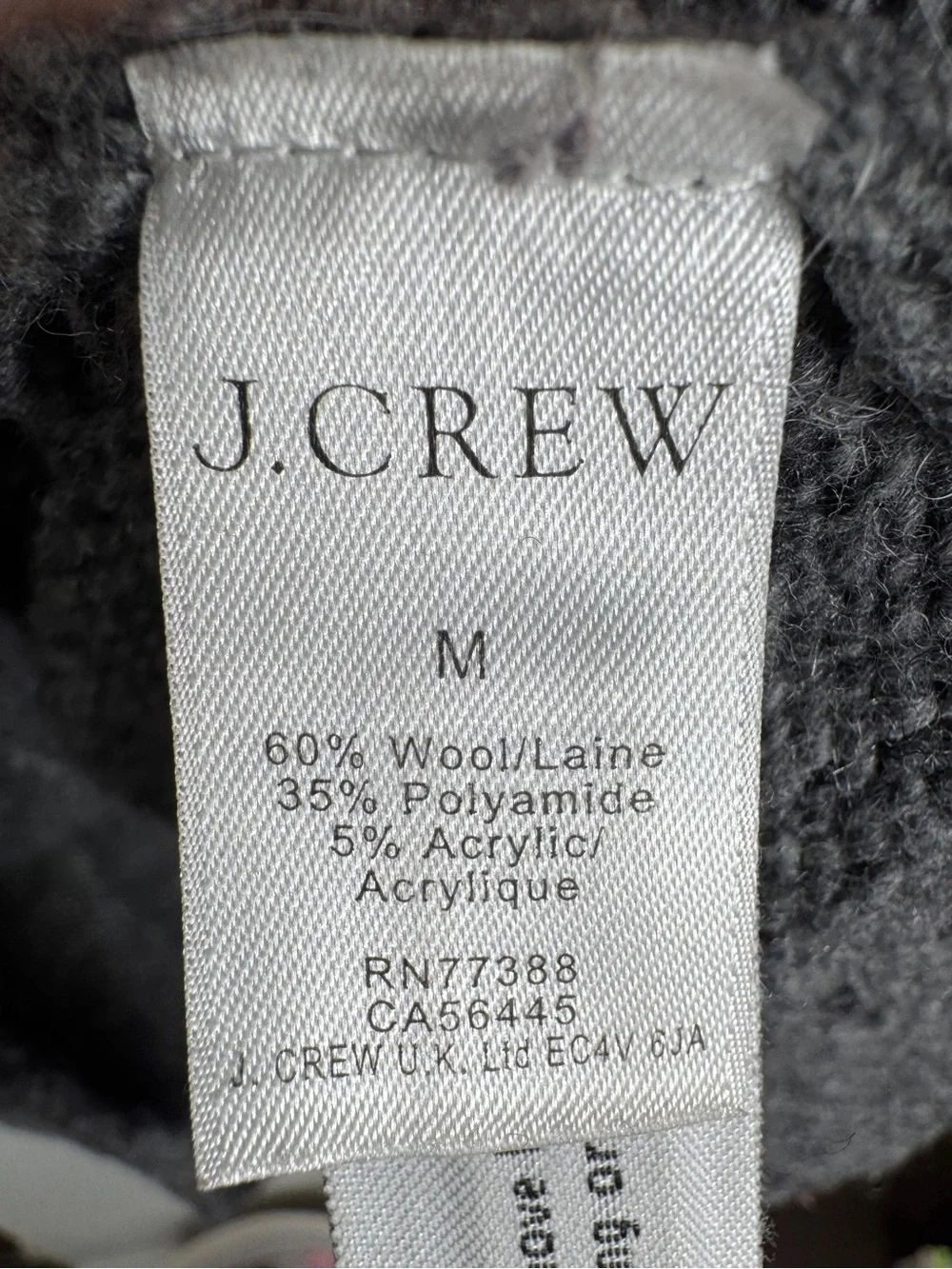 J.Crew Shawl Collar Wool Blend Cardigan Sweater, Size Medium
